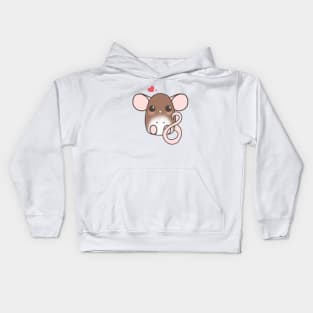 Cute Rat - Brown Kids Hoodie